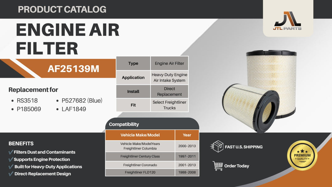 AF25139M Heavy-Duty Air Filter for Freightliner Trucks: Applications and Cross-References