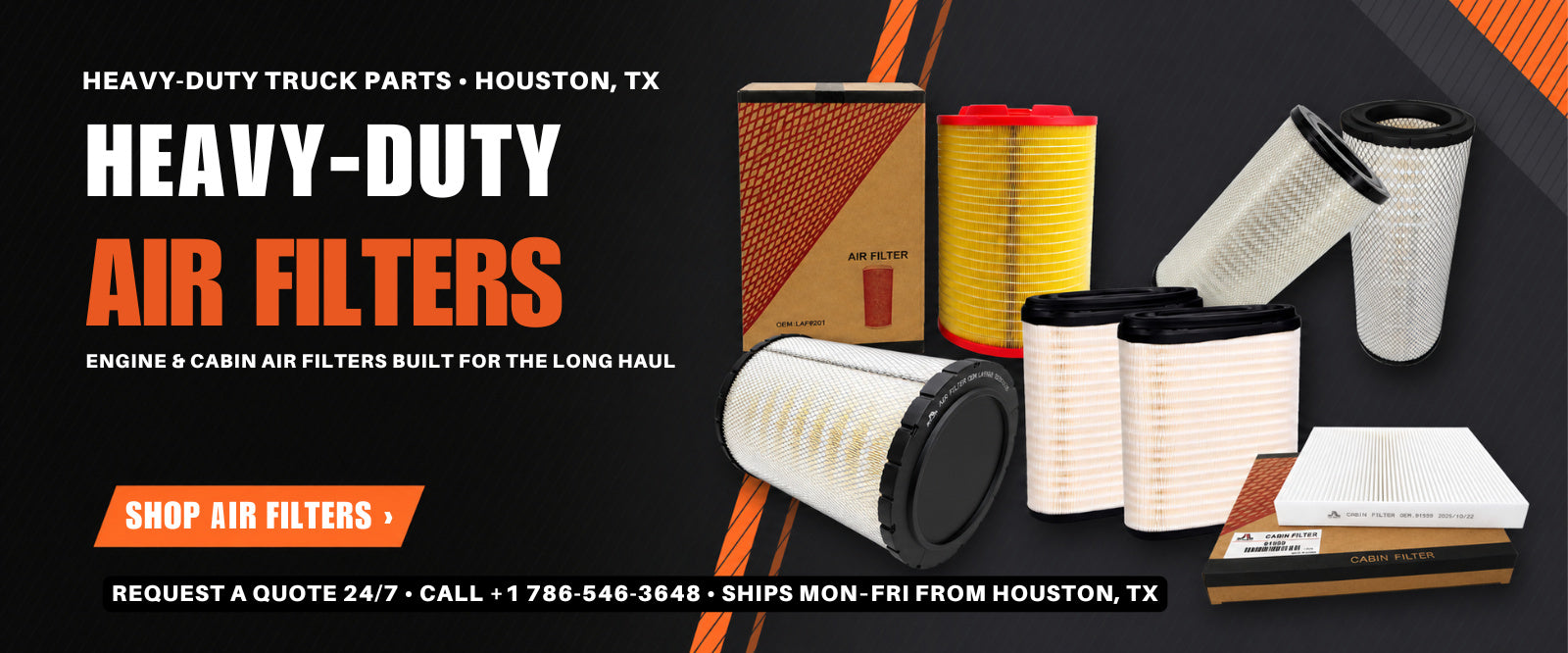 Heavy-duty truck engine air filters - Shop air filters at JTL Parts Houston TX
